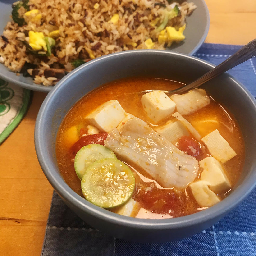 番茄豆腐鱼片汤