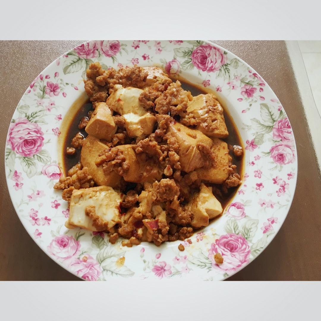 家常红烧肉末豆腐