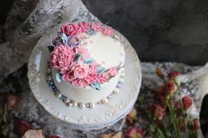 豆沙霜裱花蛋糕的做法 步骤2