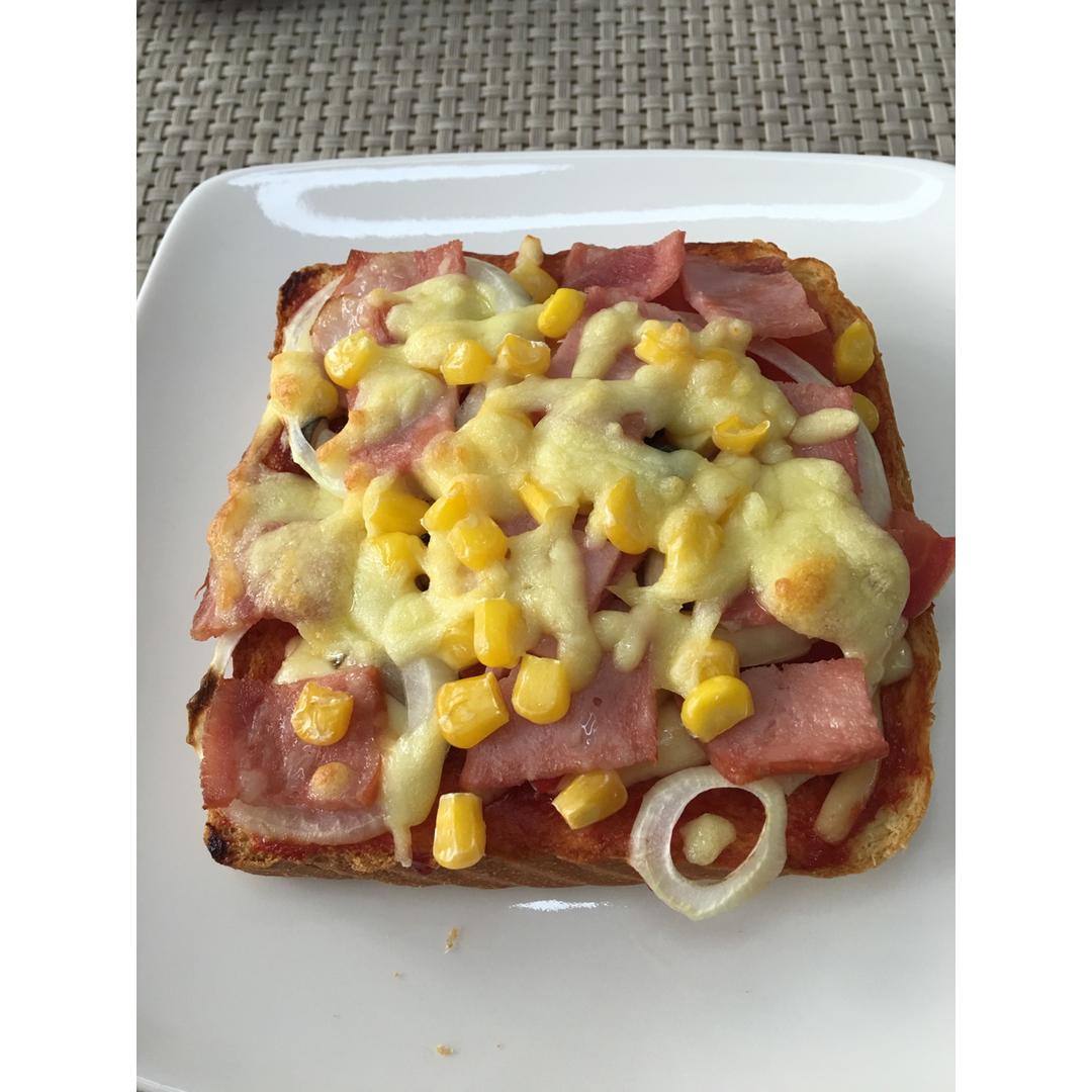 吐司培根小批萨