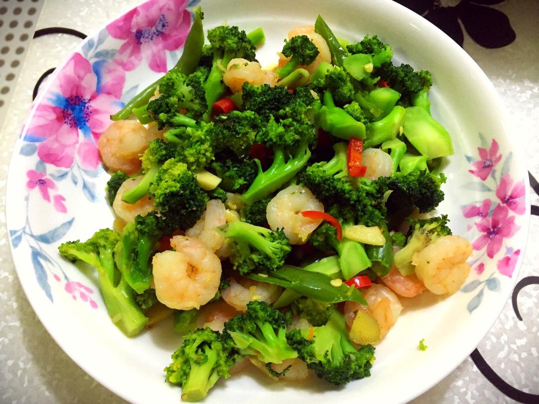 西兰花炒虾仁