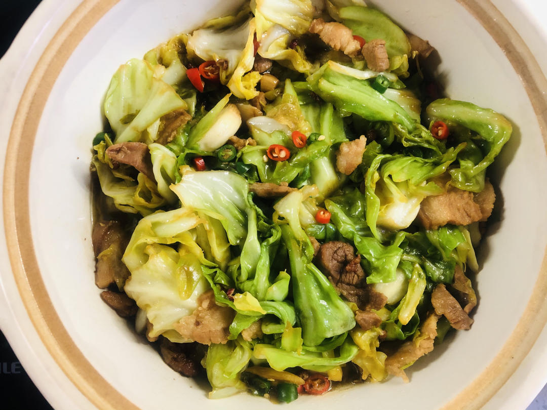 五花肉手撕包菜