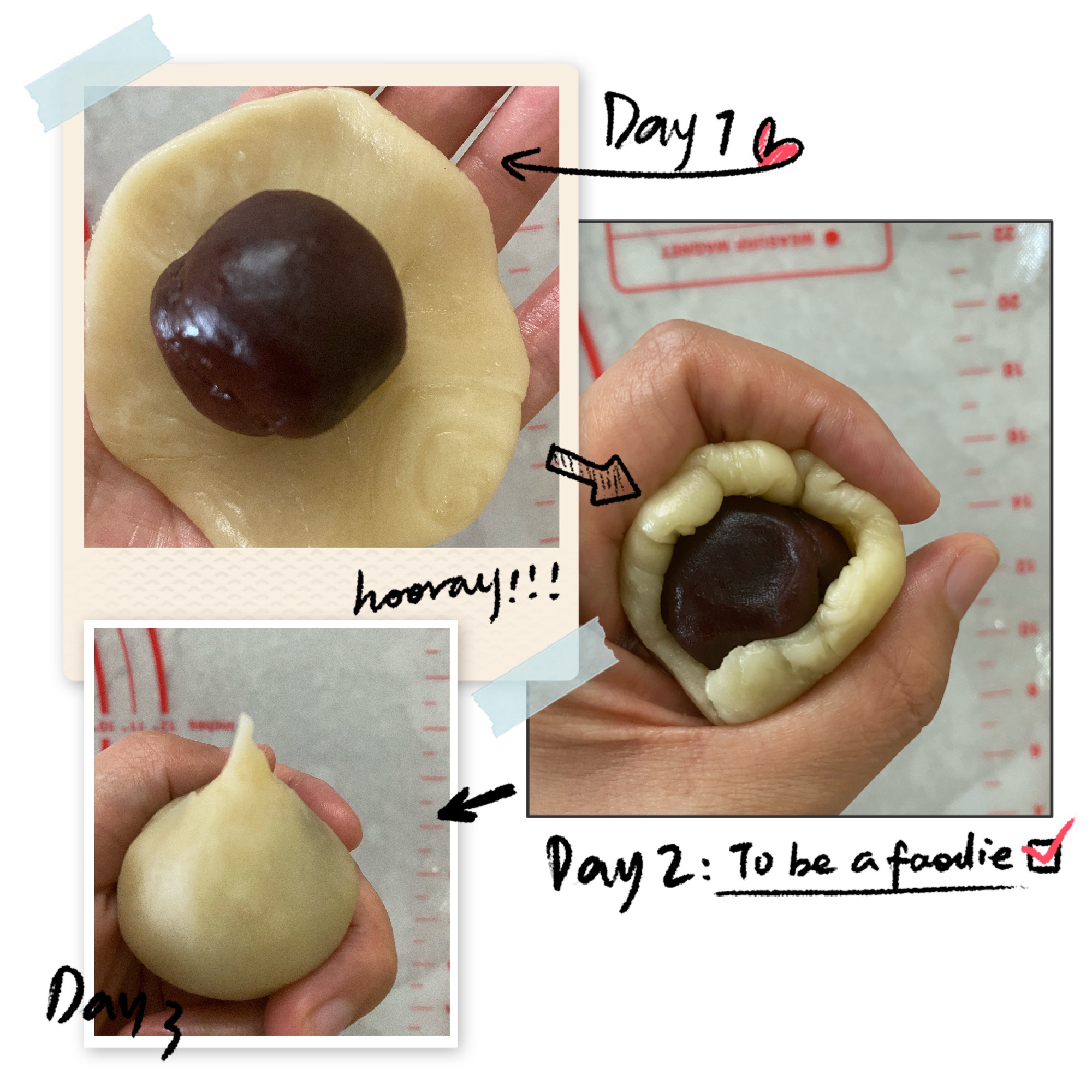 中式酥皮点心第五弹——迷你红豆酥。植物油开酥，两分钟出膜的做法 步骤14
