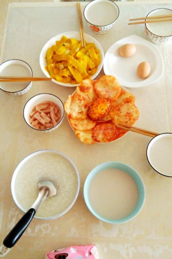 快手早餐…米饭鸡蛋饼