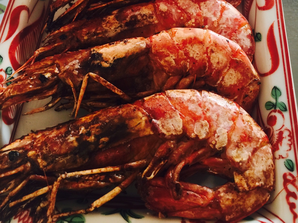 盐焗阿根廷红虾的做法