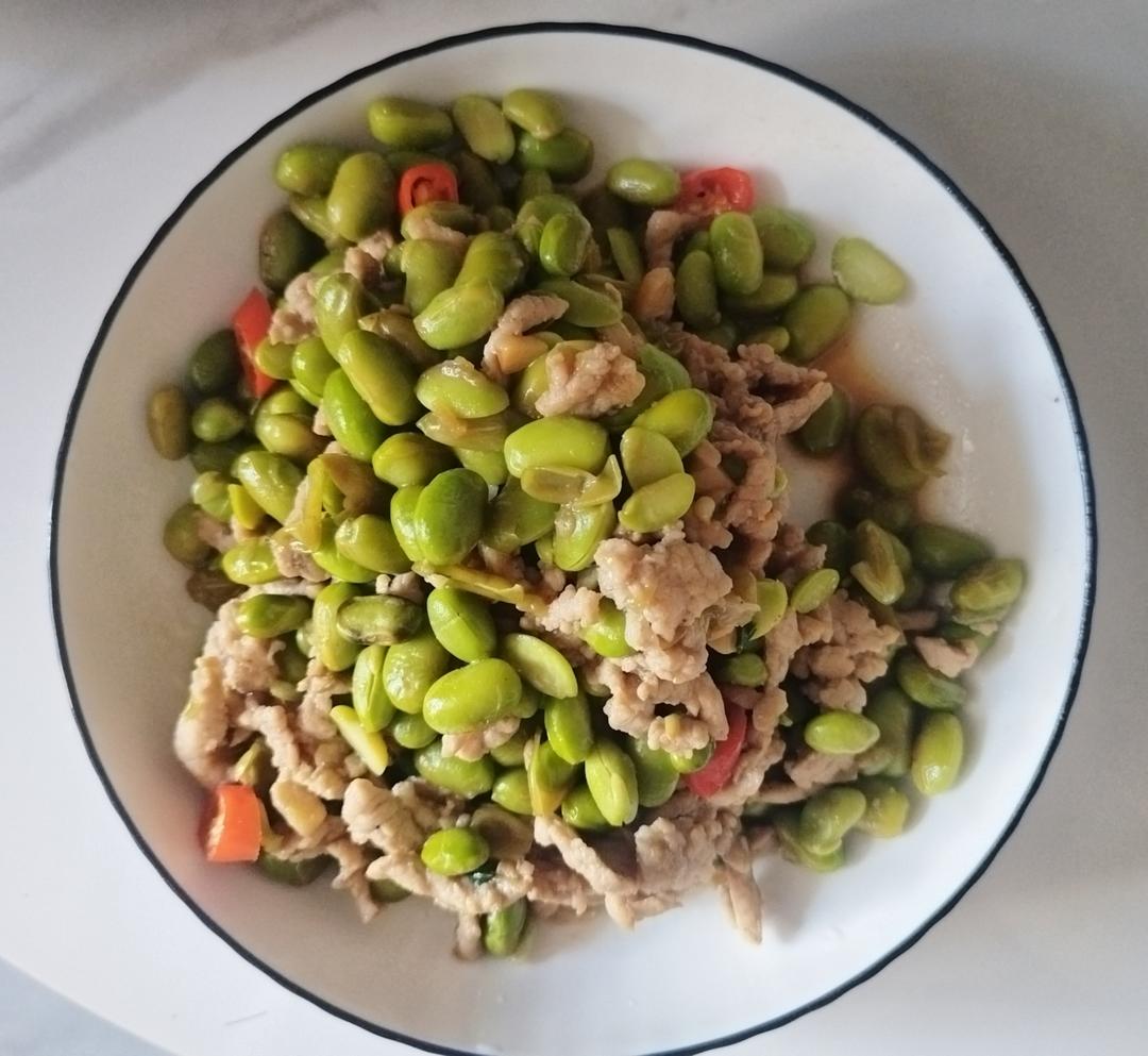 毛豆炒肉