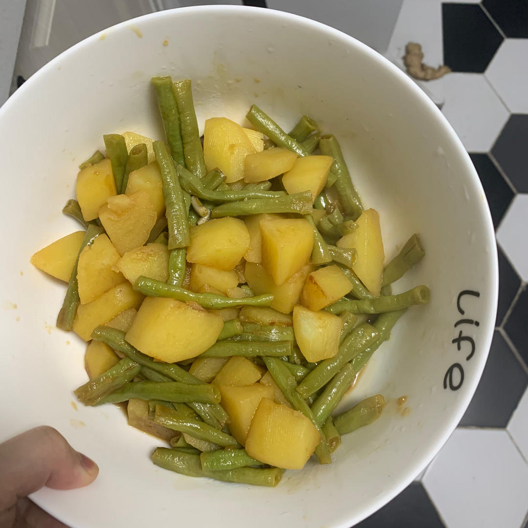 豆角炖土豆极简版💜