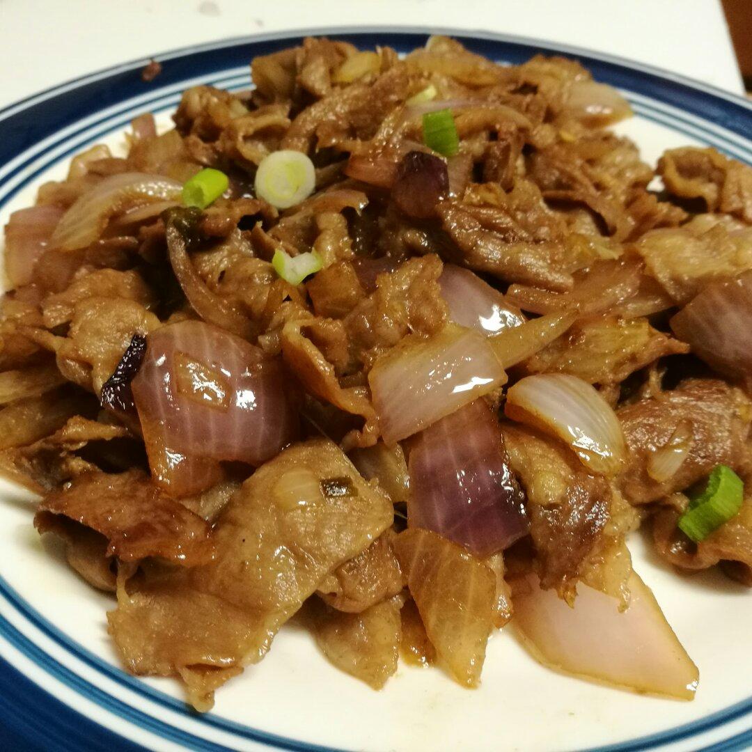 洋葱孜然羊肉片