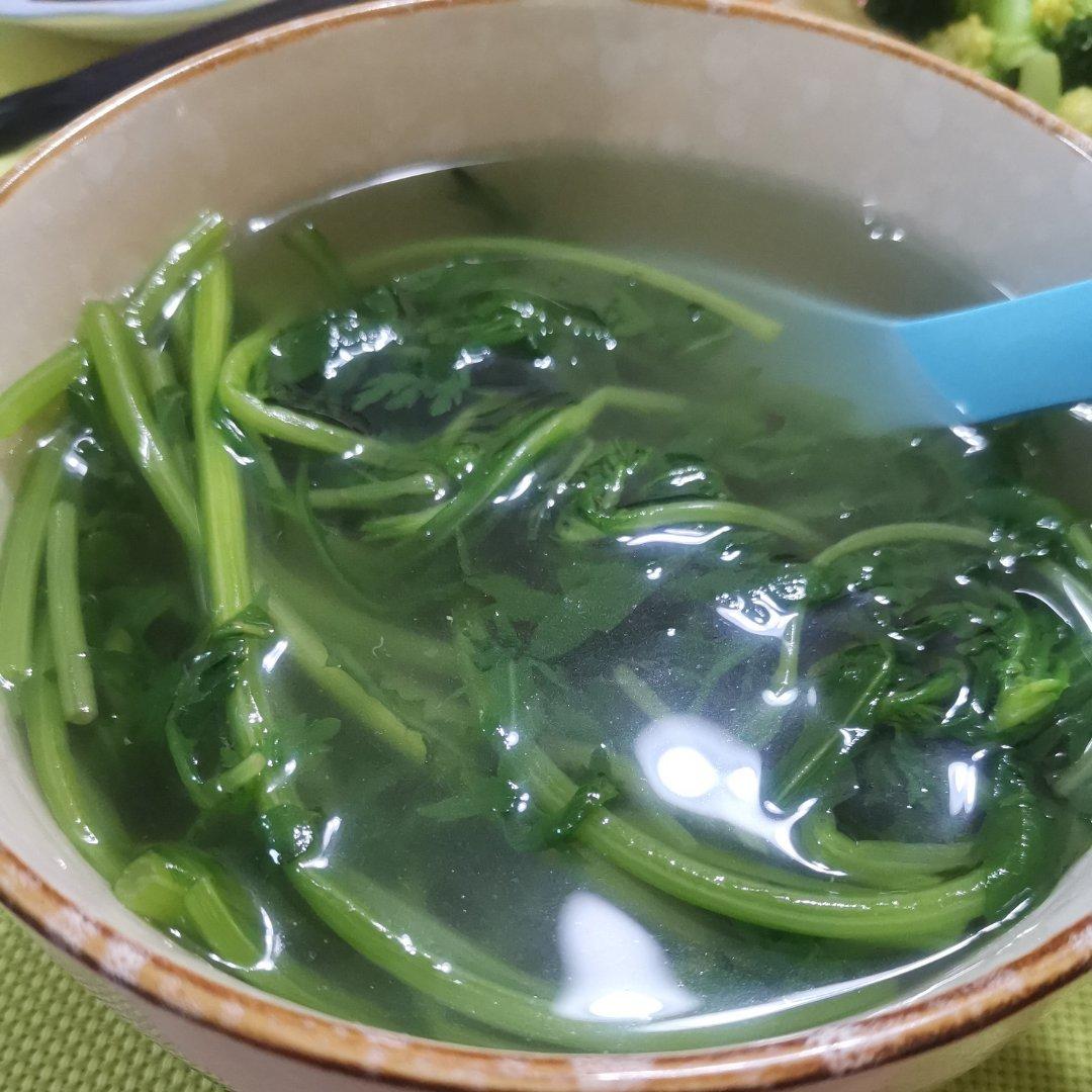 清水煮茼蒿（无油无盐菜）