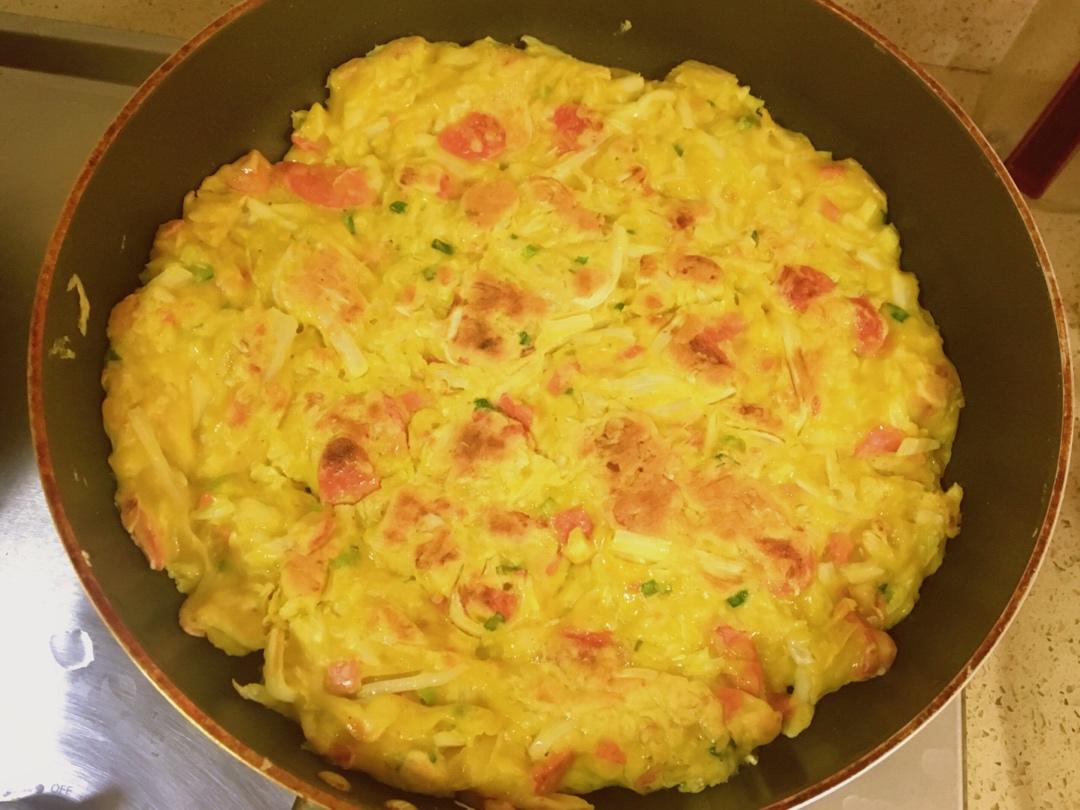 白菜鸡蛋早餐饼