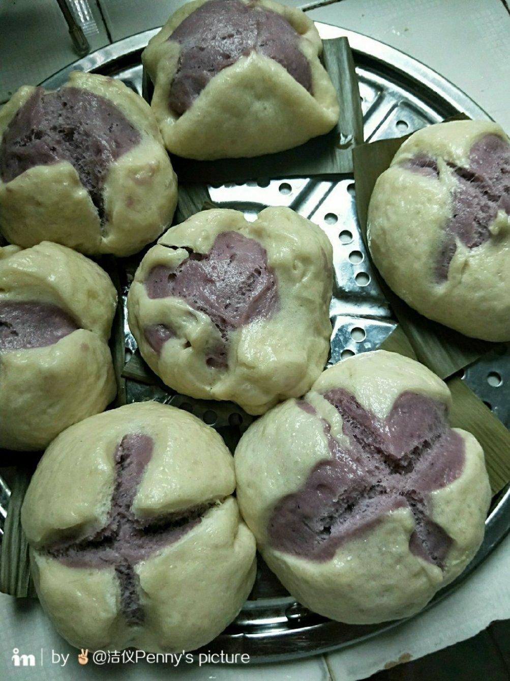 紫薯开花馒头