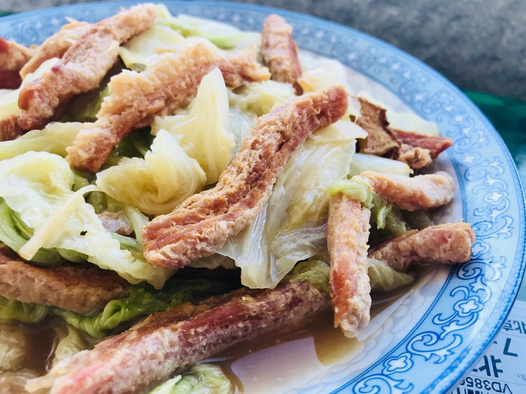 脂渣炒大白菜
