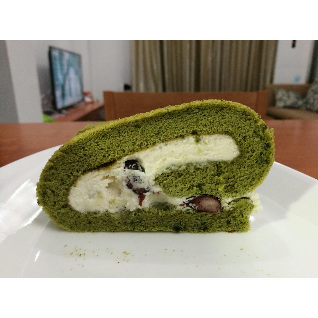 抹茶红豆蛋糕卷