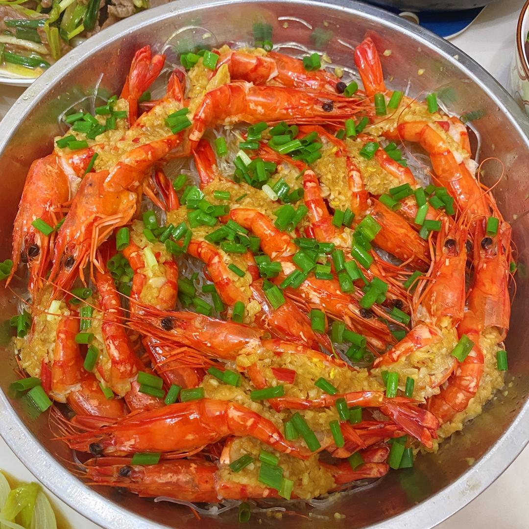 蒜蓉粉丝蒸九节虾