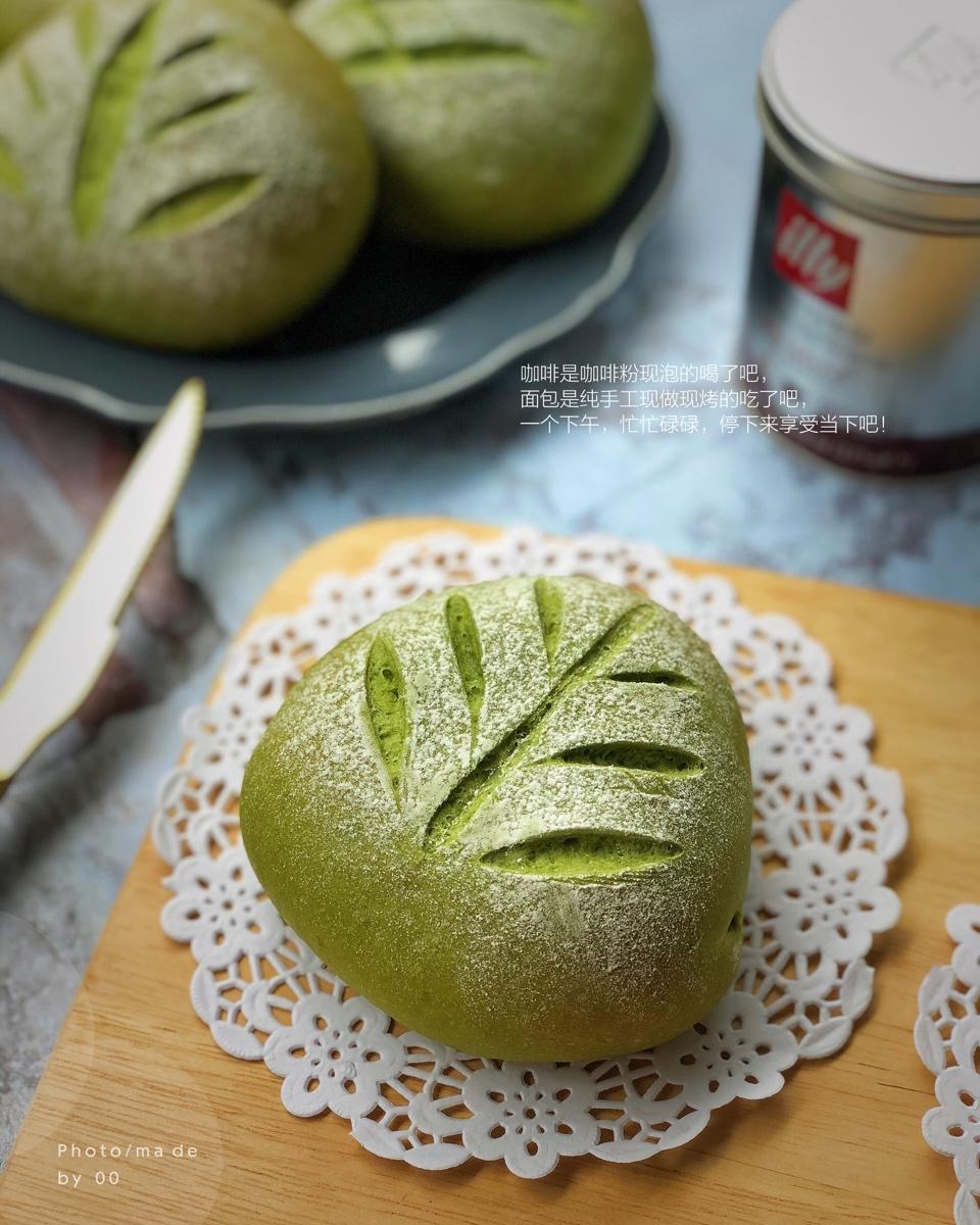 抹茶豆沙奶酪软欧包