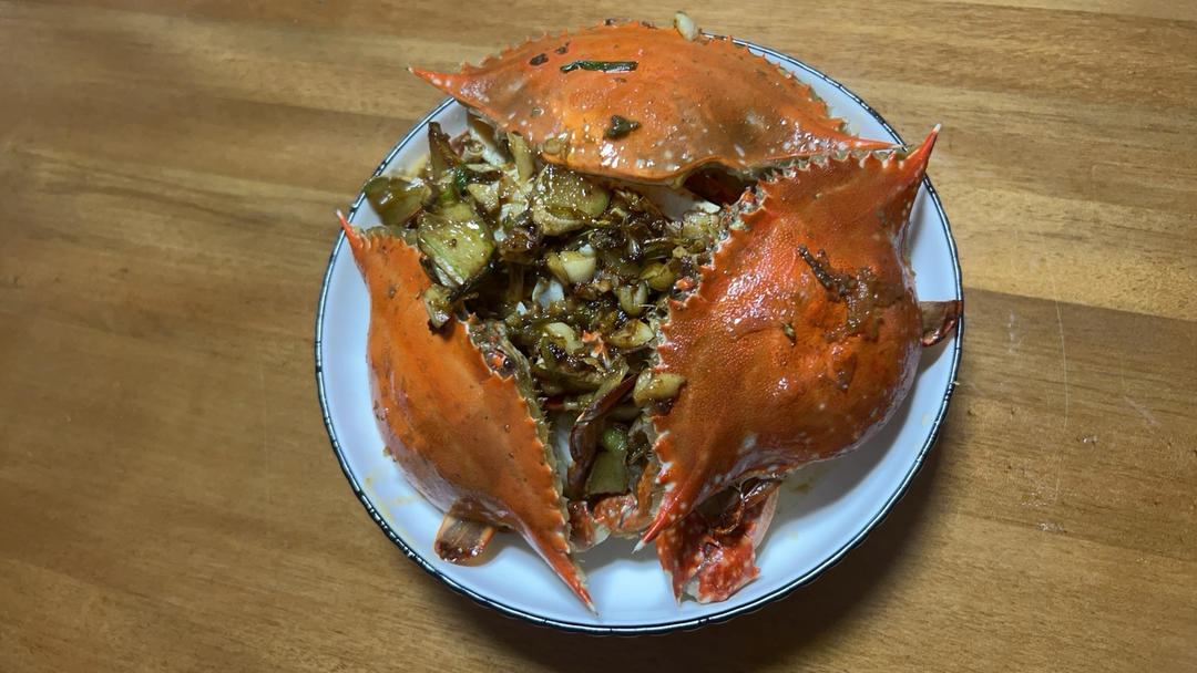 炒梭子蟹