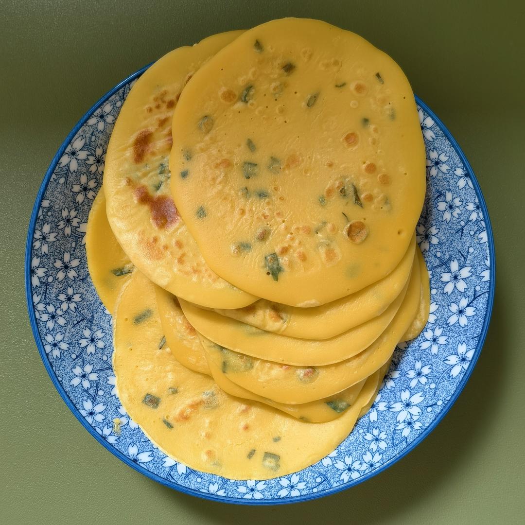 简单快手鸡蛋饼 柔软翻面不破