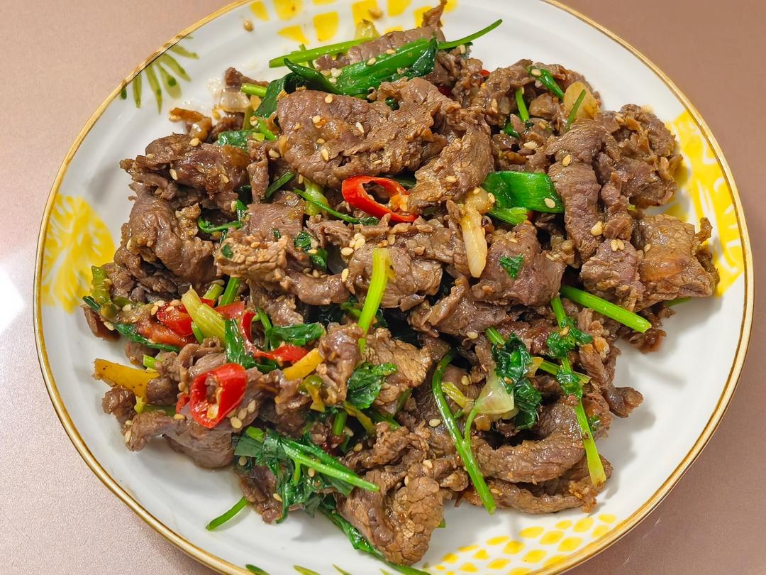 爆炒麻香孜然牛肉