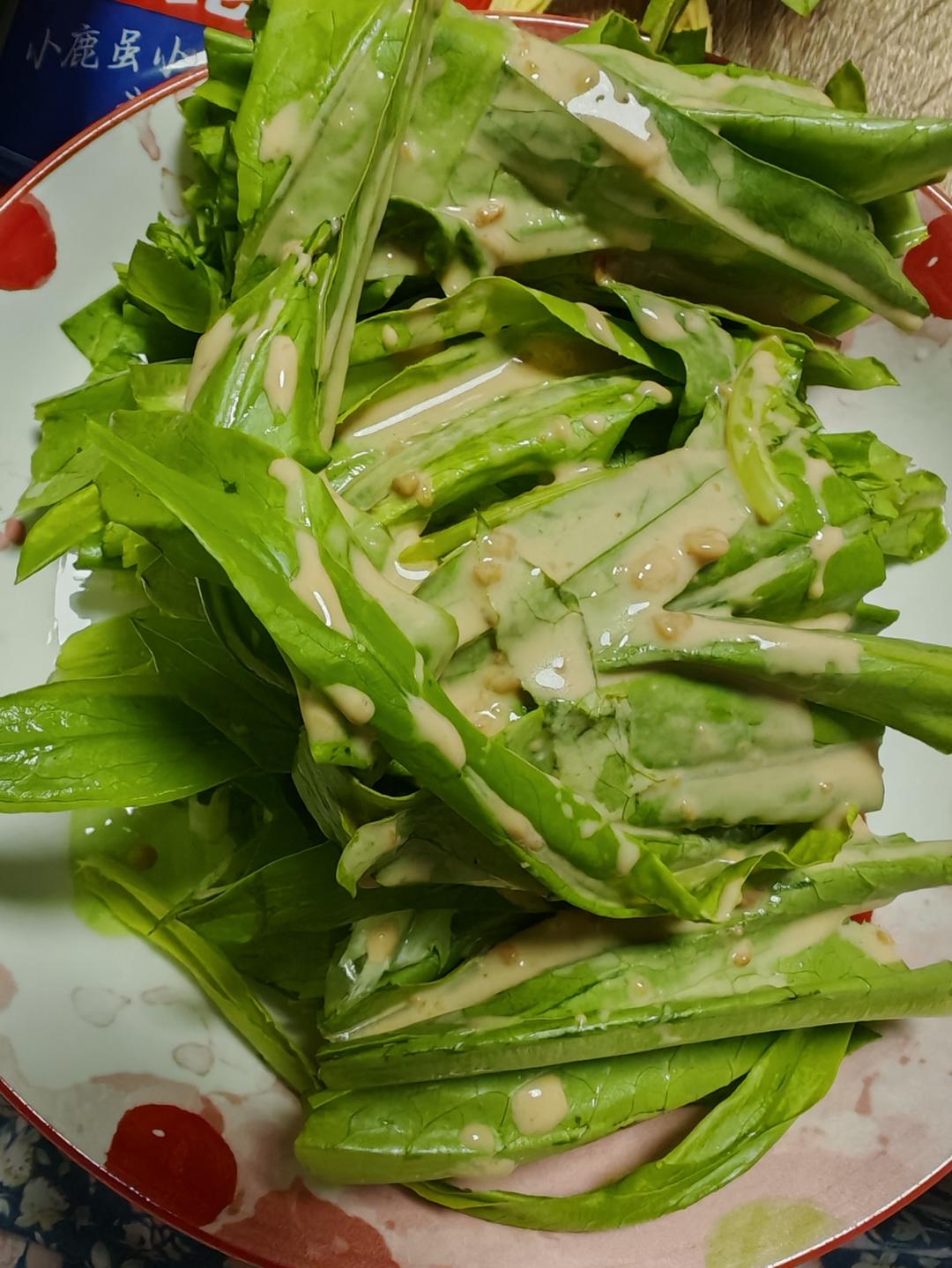 每次做都光盘的麻酱油麦菜