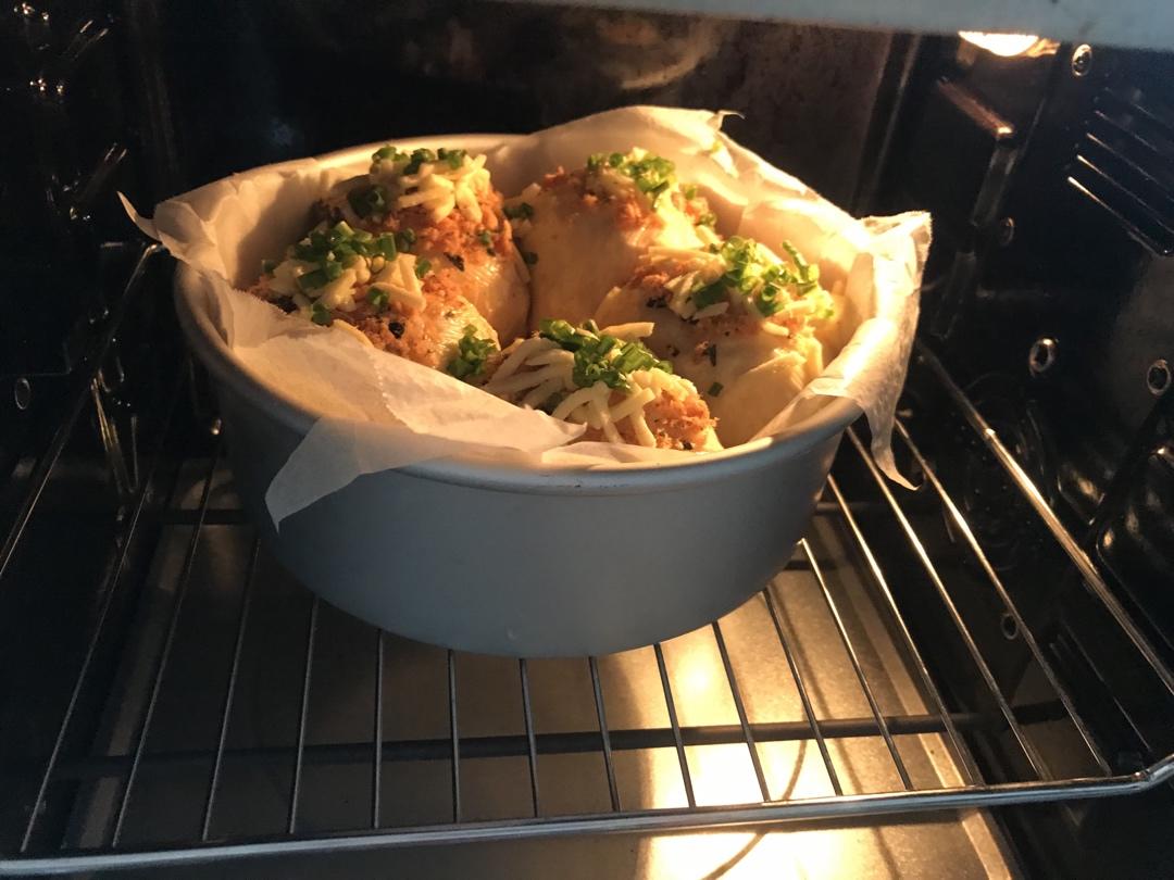 一次性发酵拉丝肉松芝士葱香面包