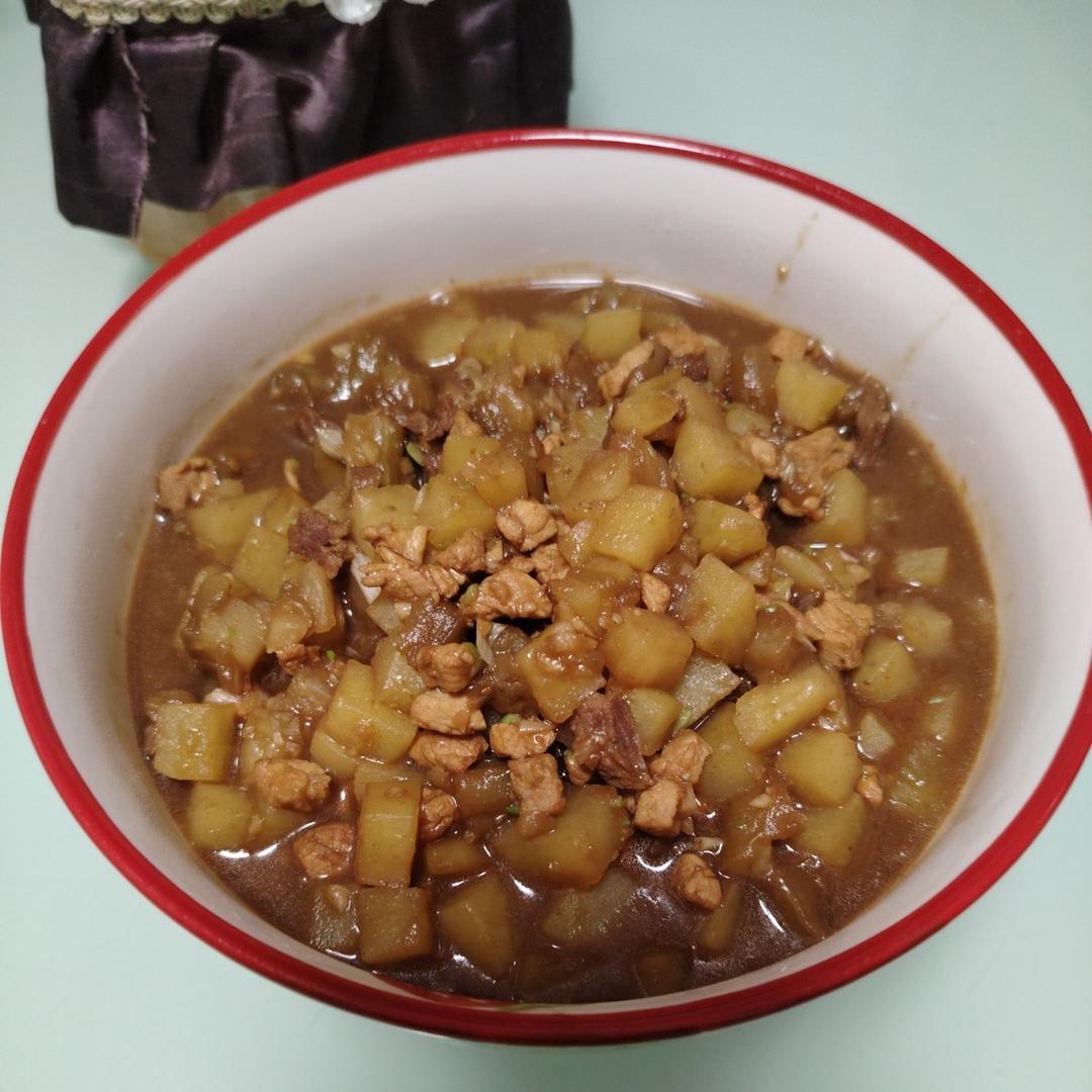 茄丁肉酱打卤面