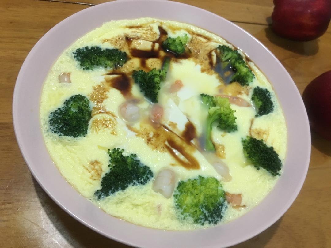 西兰花虾仁蒸蛋