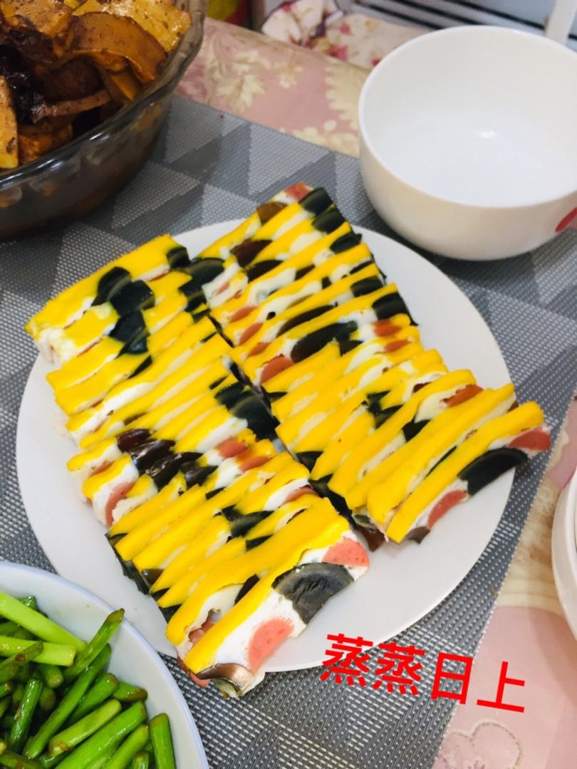 超简单的皮蛋火腿鸡蛋羹
