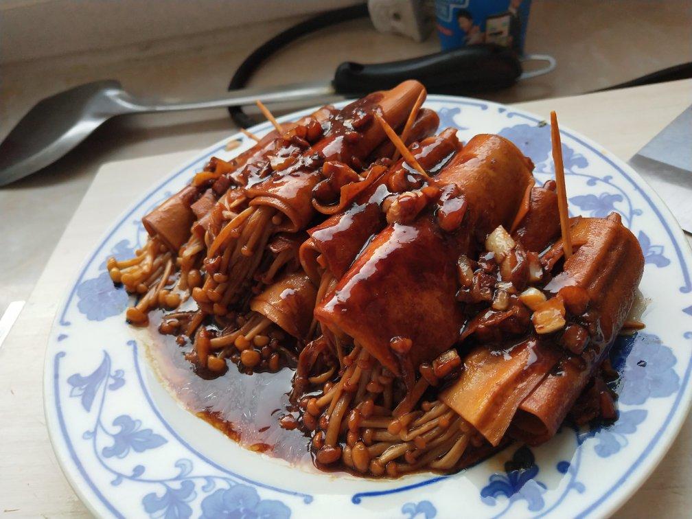 神仙减脂餐🔥好吃到跺脚的金针菇豆皮卷～给肉都不换！