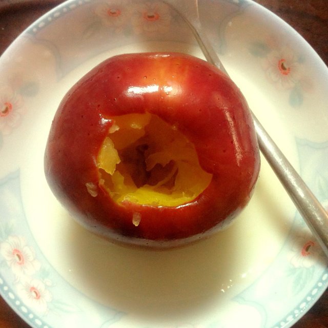 mmmnmnmm做的快手红糖苹果微波炉版