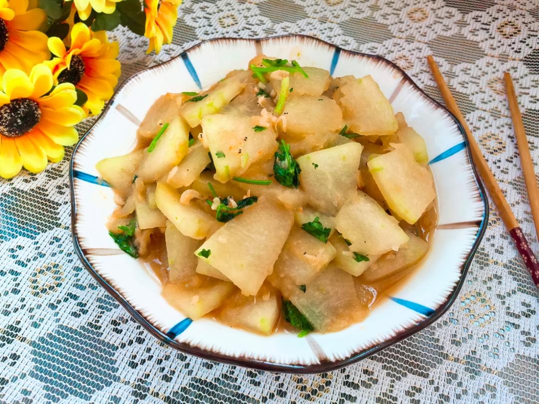 家常菜～蚝油虾皮烧冬瓜