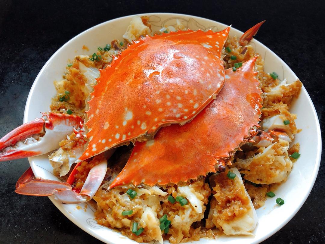 是个乱码做的蒜蓉蒸梭子蟹