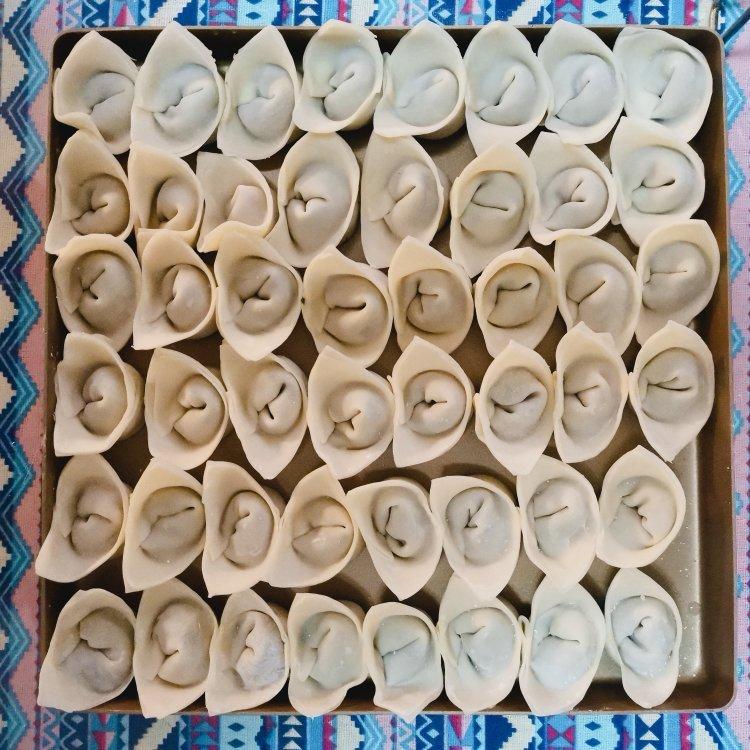 元宝馄饨的包法