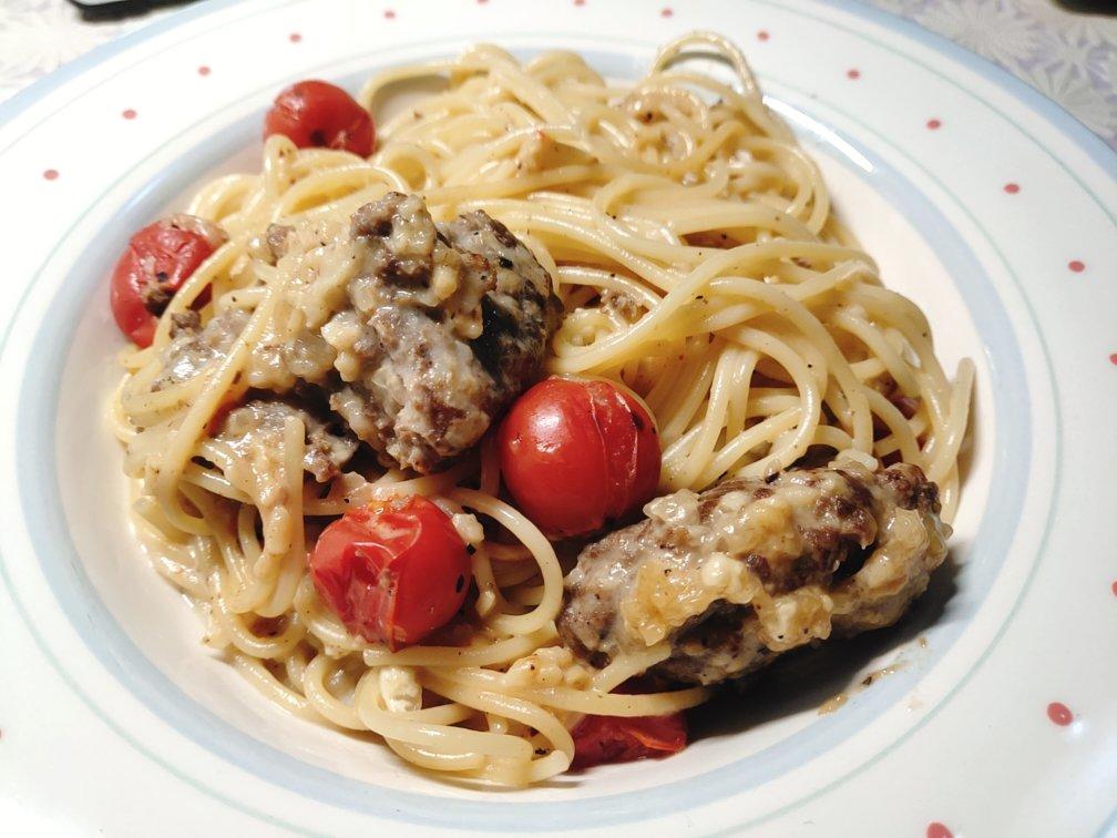 牛奶培根意大利面