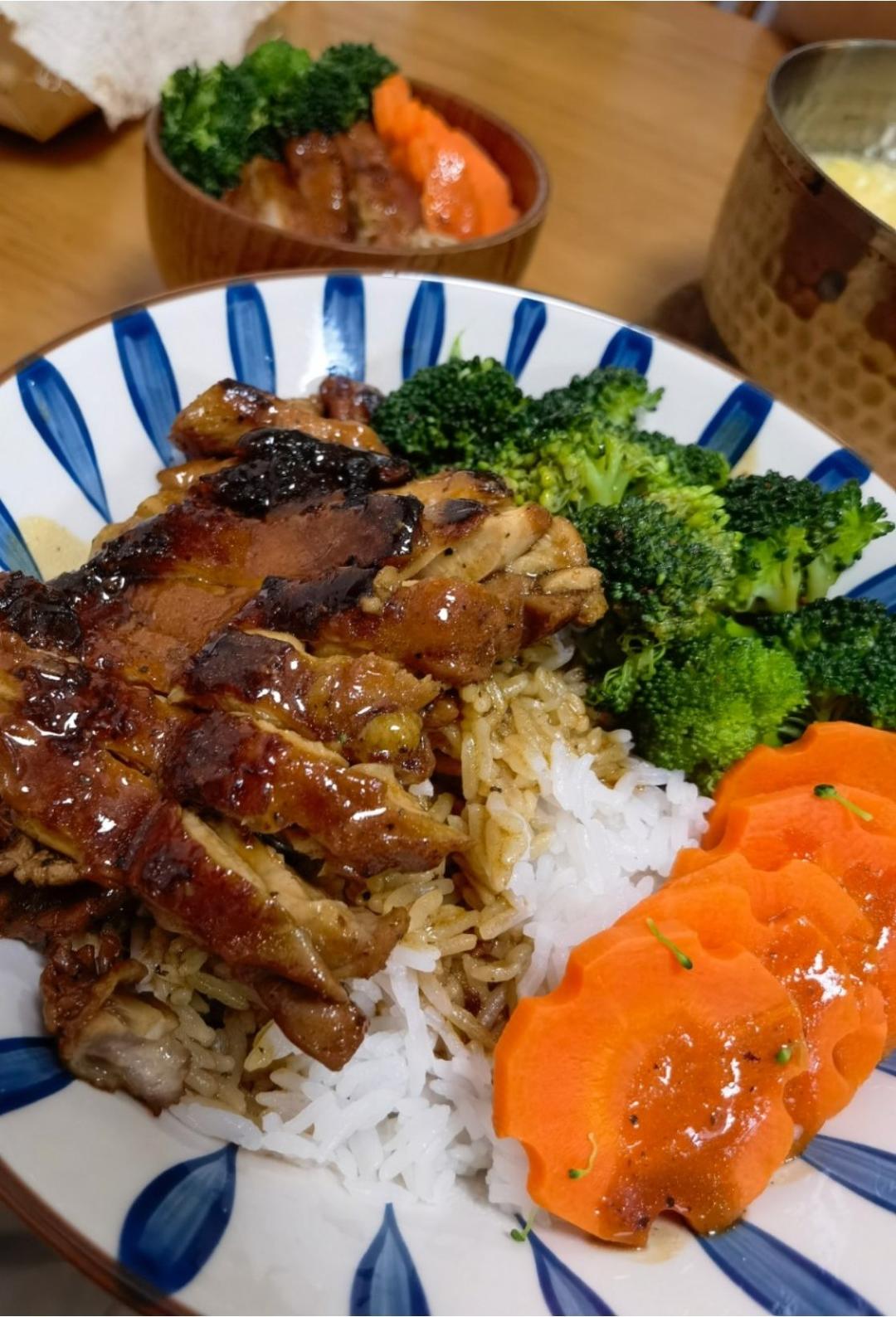 自制照烧鸡腿饭，好吃到舔碗！