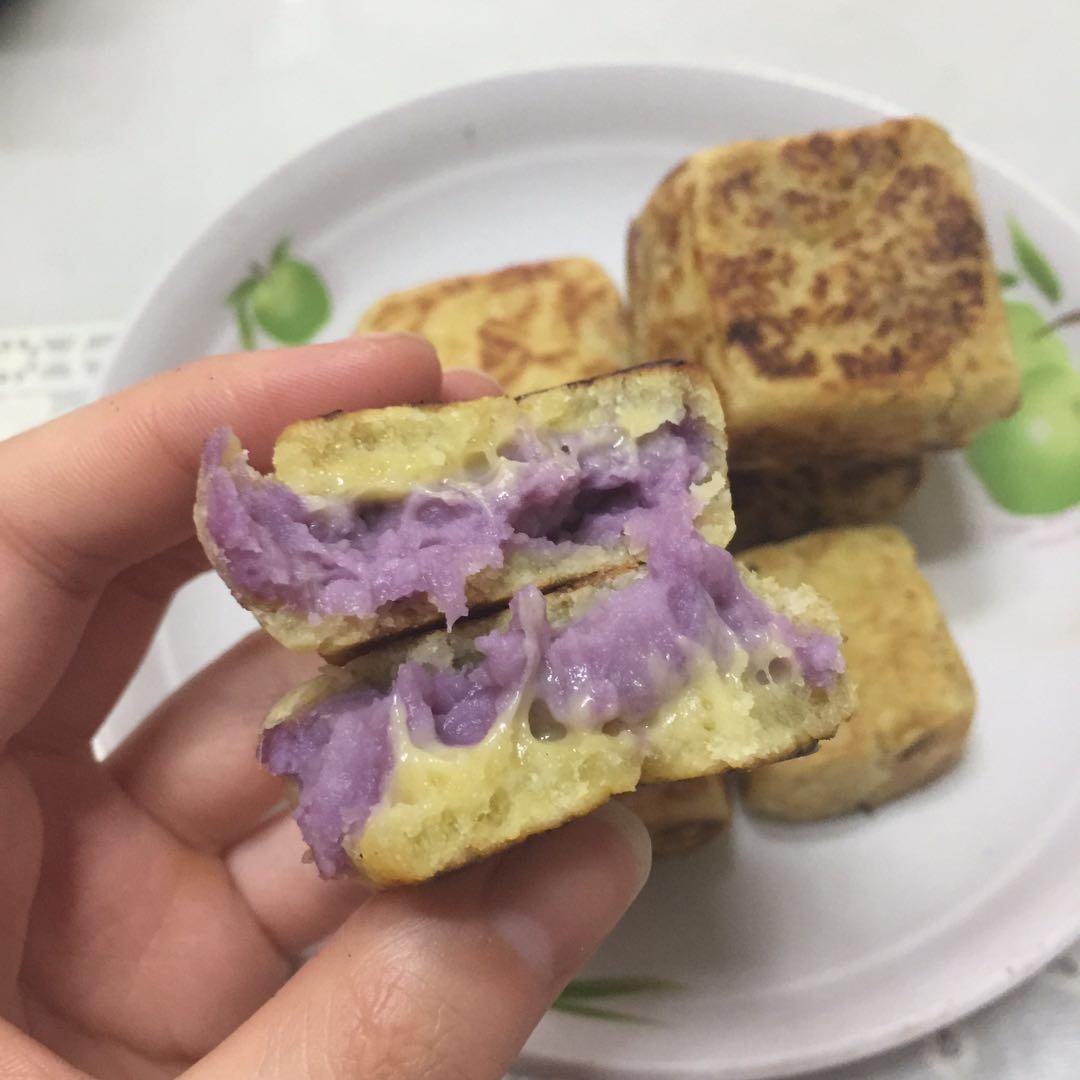 网红爆浆紫薯仙豆糕(低卡版)超长拉丝