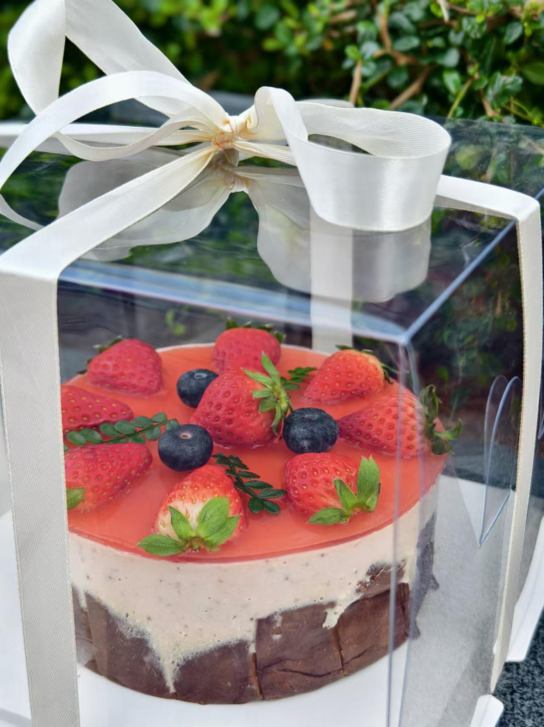 少女心ins❗️草莓巴斯克芝士蛋糕，颜值口感⬆️