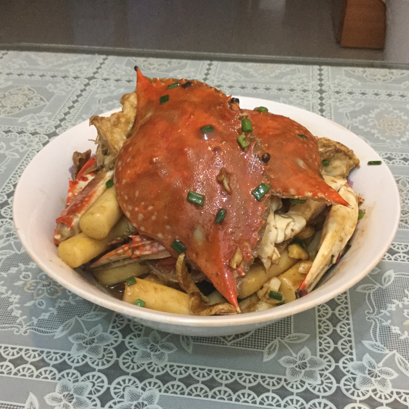 梭子蟹炒年糕