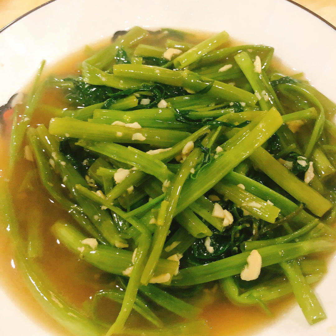 不用爆炒也很香的蒜蓉空心菜（适用于所有青菜的炒法）