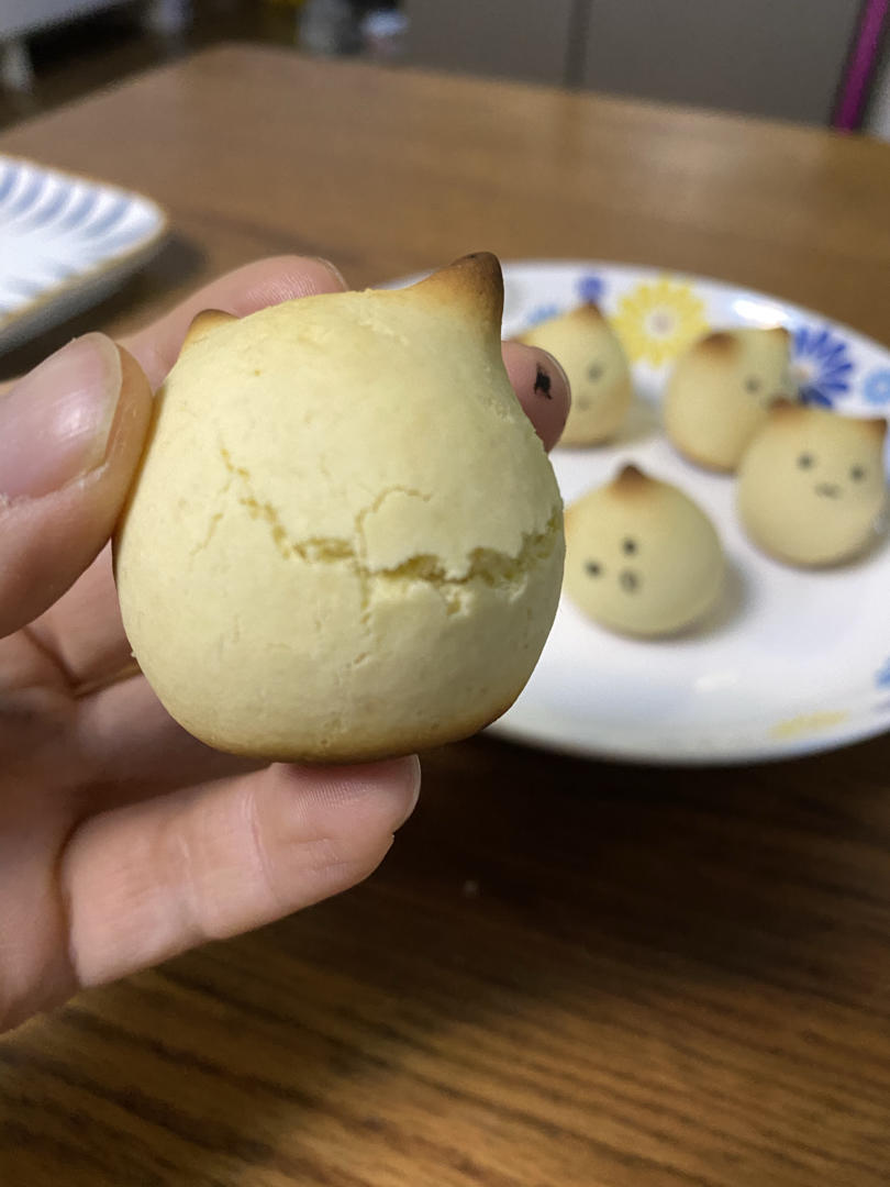 软萌可爱的日式猫咪烧果子 奶香浓郁 超简单