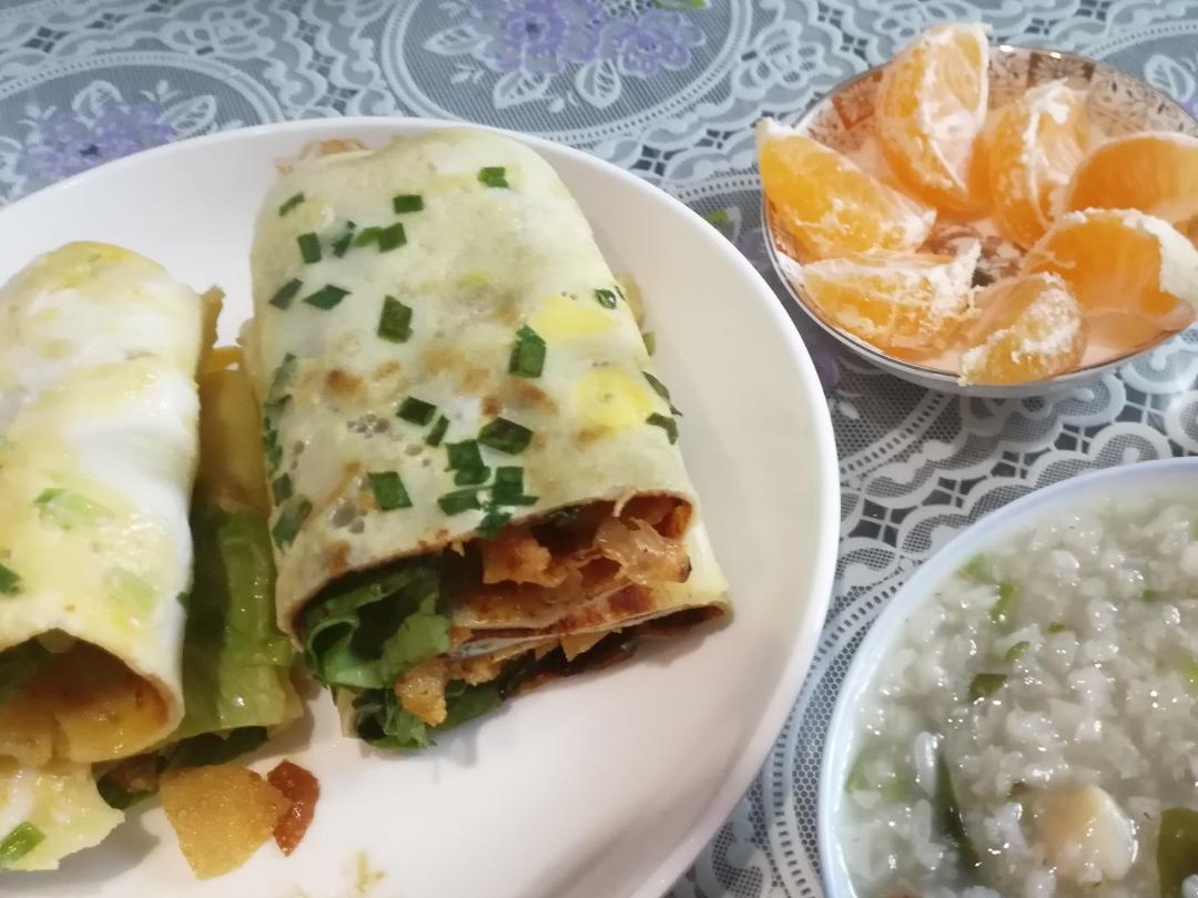 平底锅版煎饼果子