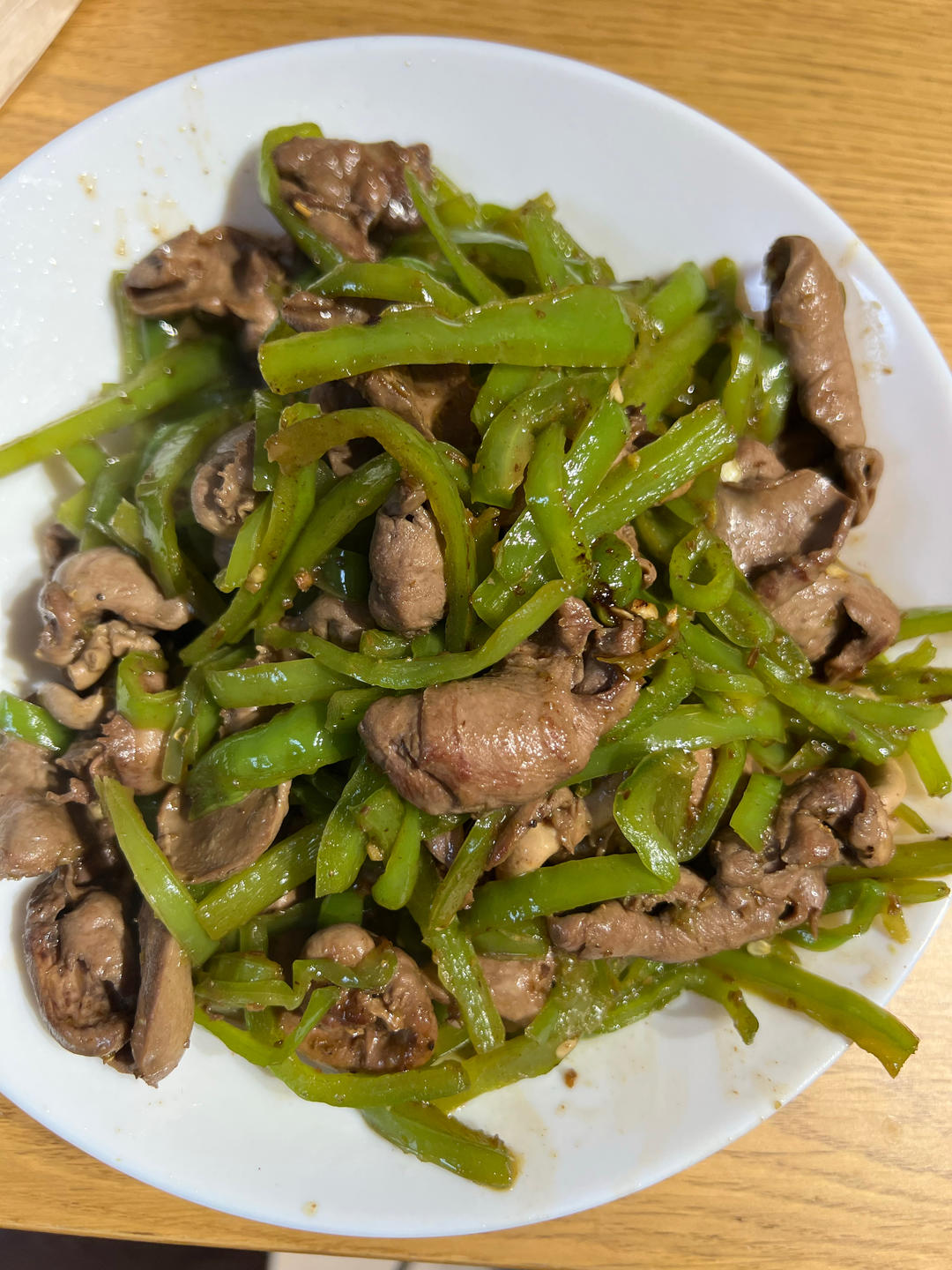 尖椒炒鸡心