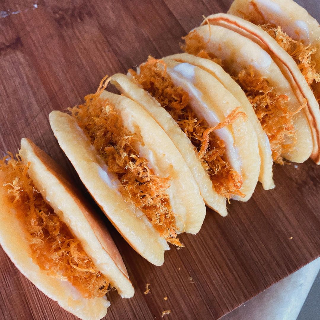 我的轻奢煮艺——肉松海苔全麦松饼小贝【轻卡小食】