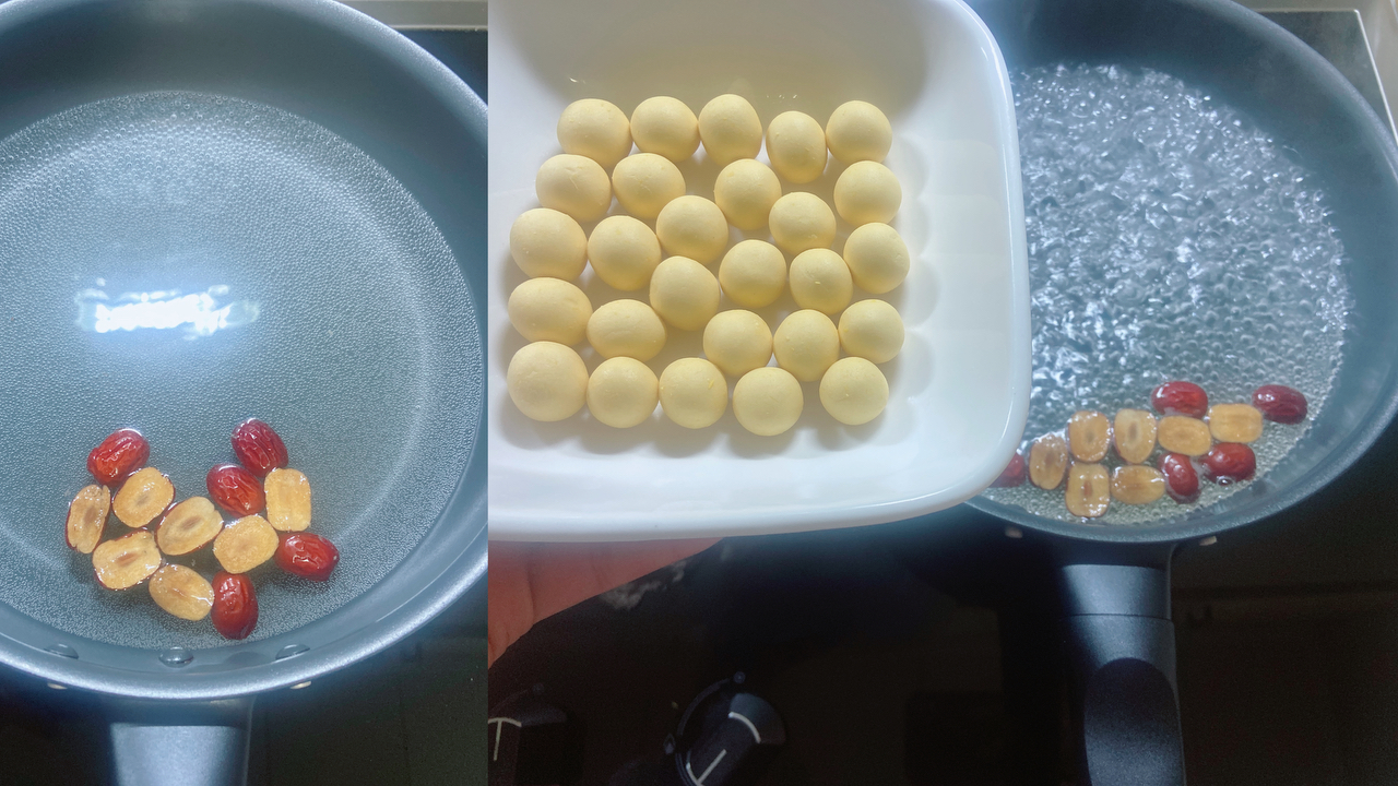 【经期必喝】红糖藕粉南瓜丸子羹的做法 步骤4