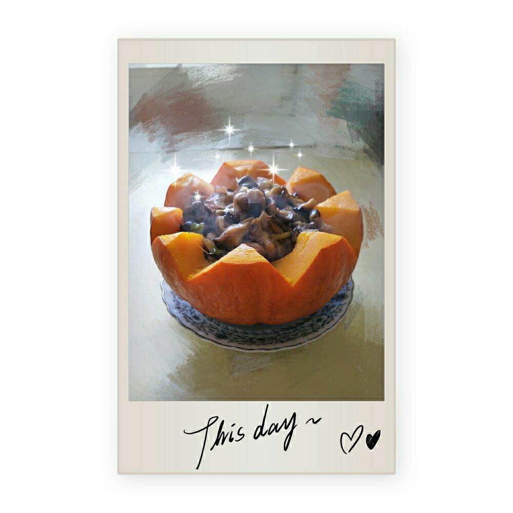 南瓜蒸香菇鸡肉