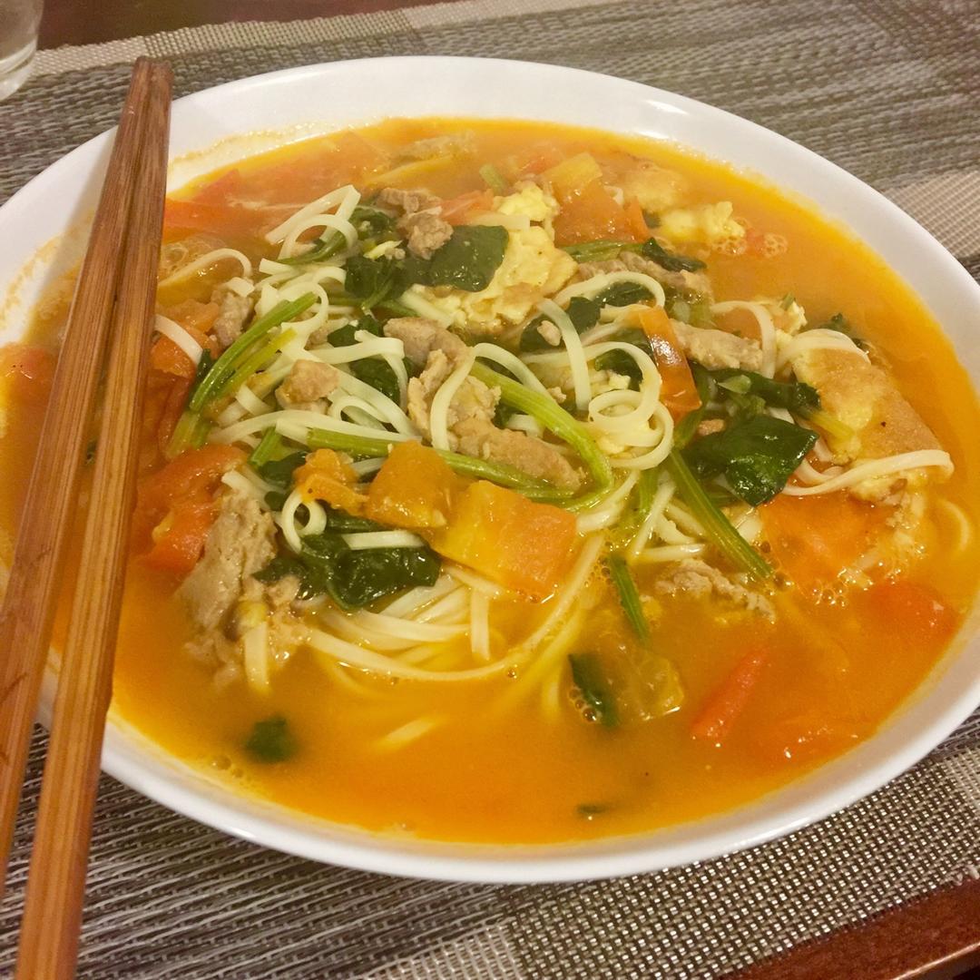 超级好吃的西红柿汤面