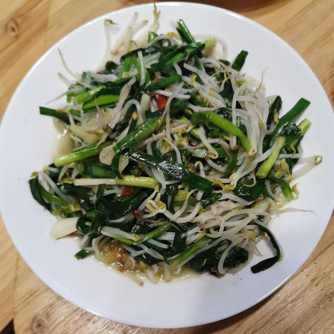 韭菜炒黄豆芽