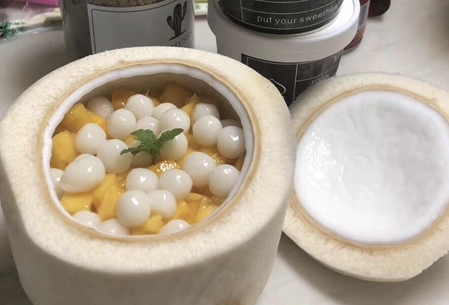 【水果椰子冻的做法步骤图,水果椰子冻怎么做好吃】蔡小菜-3_下厨房