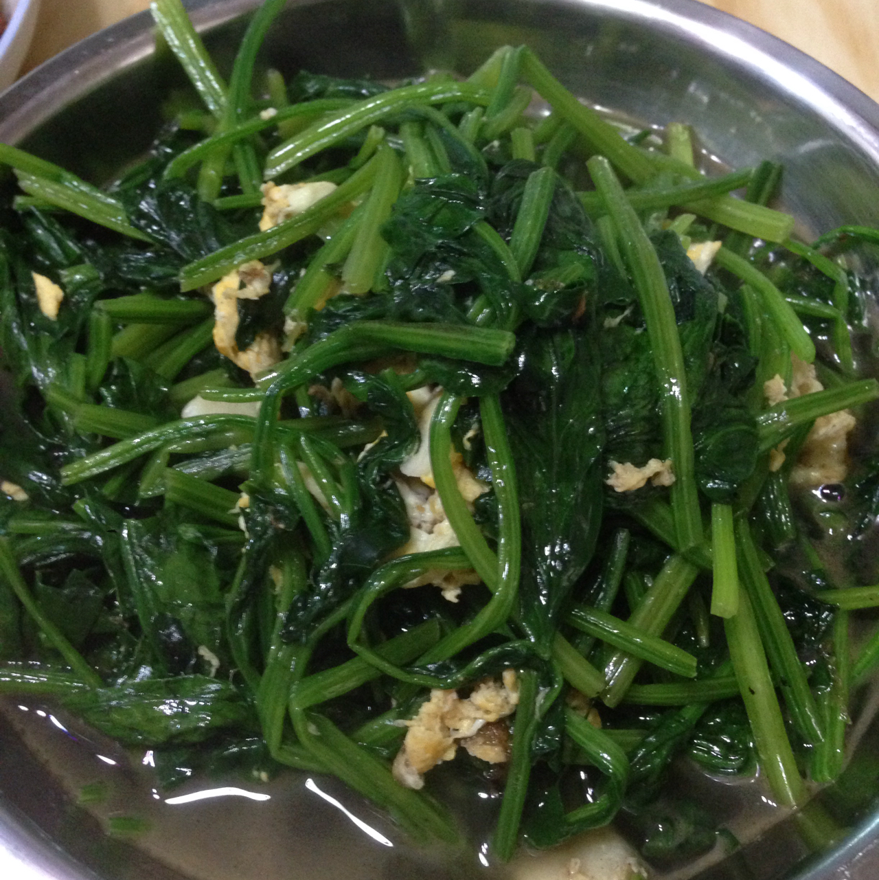 菠菜炒鸡蛋