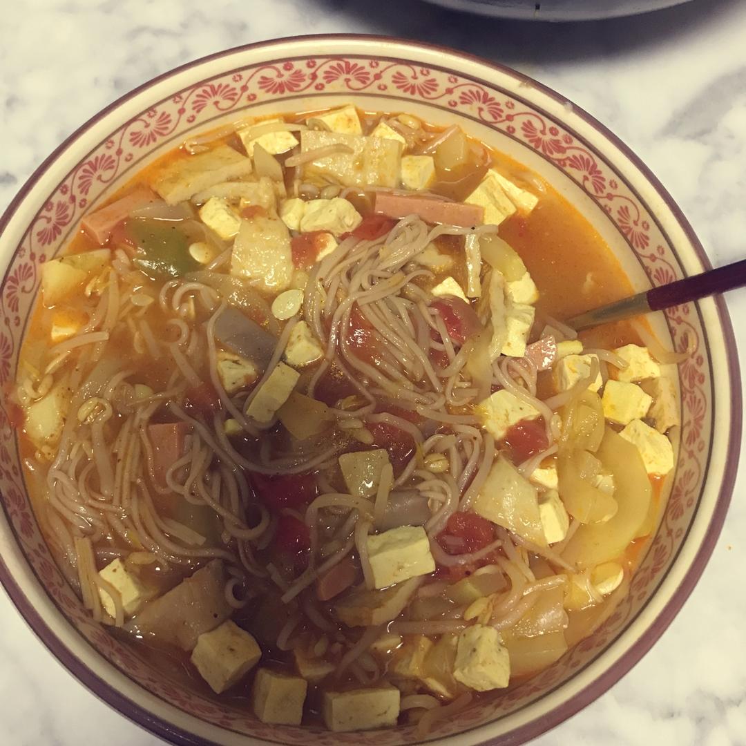 番茄豆腐咖喱汤