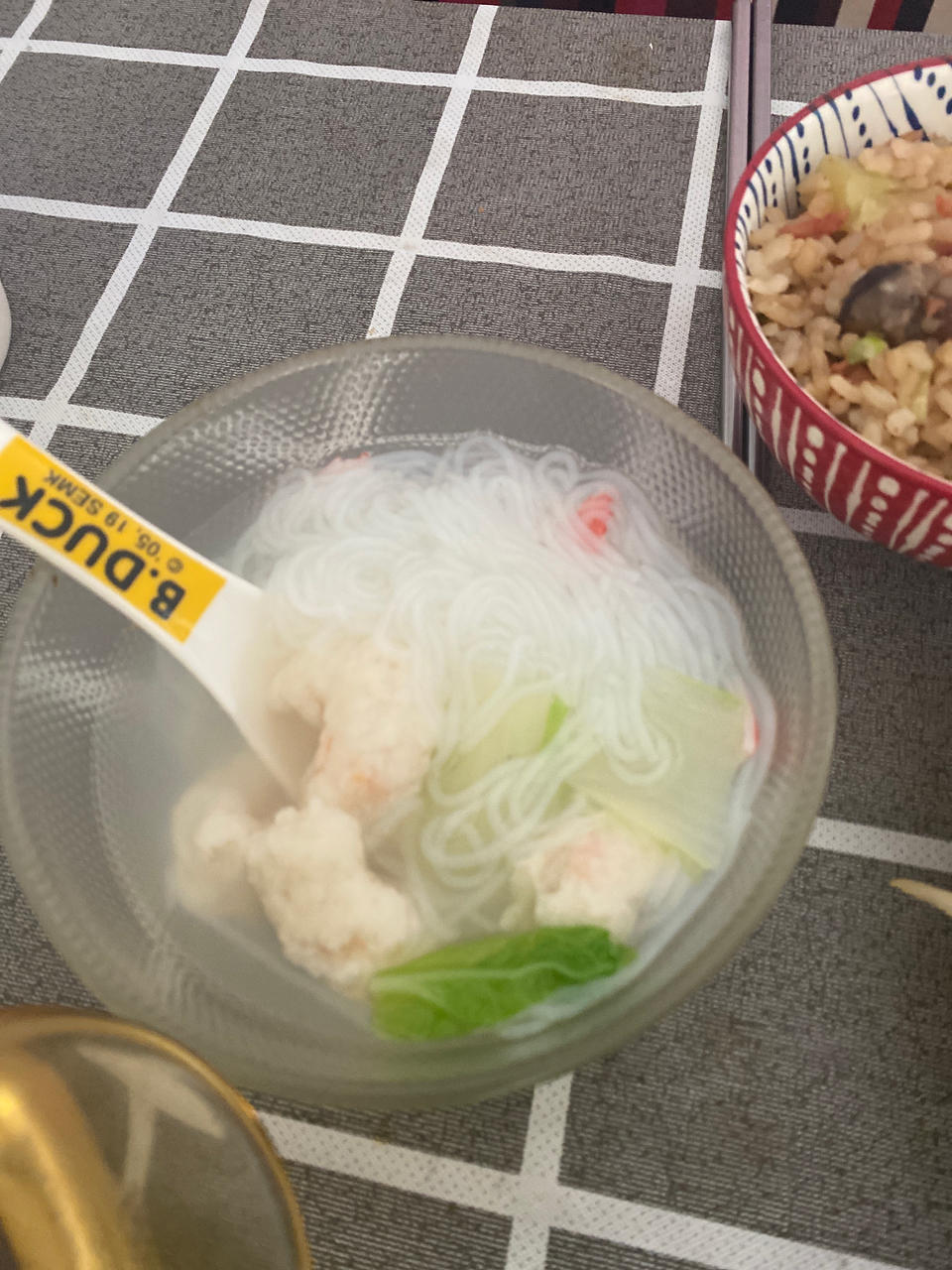 娃娃菜虾滑粉丝汤